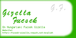 gizella fucsek business card